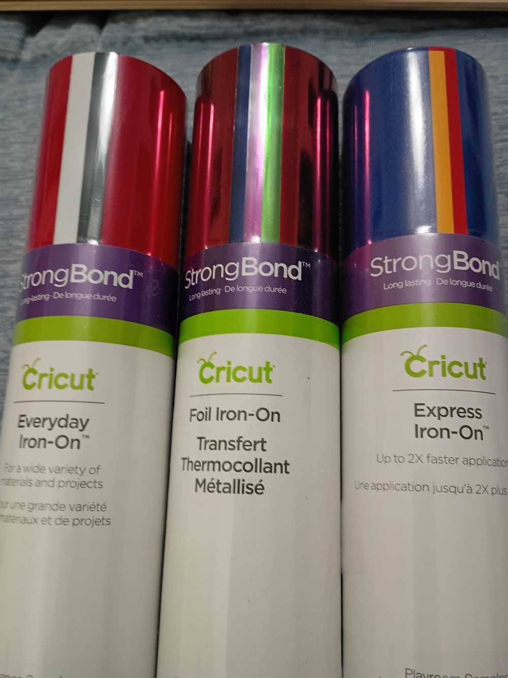 Cricut Iron-On Sampler Rolls in Purple, Green, Yellow, Blue, Red, White Black - Picture 5 of 5